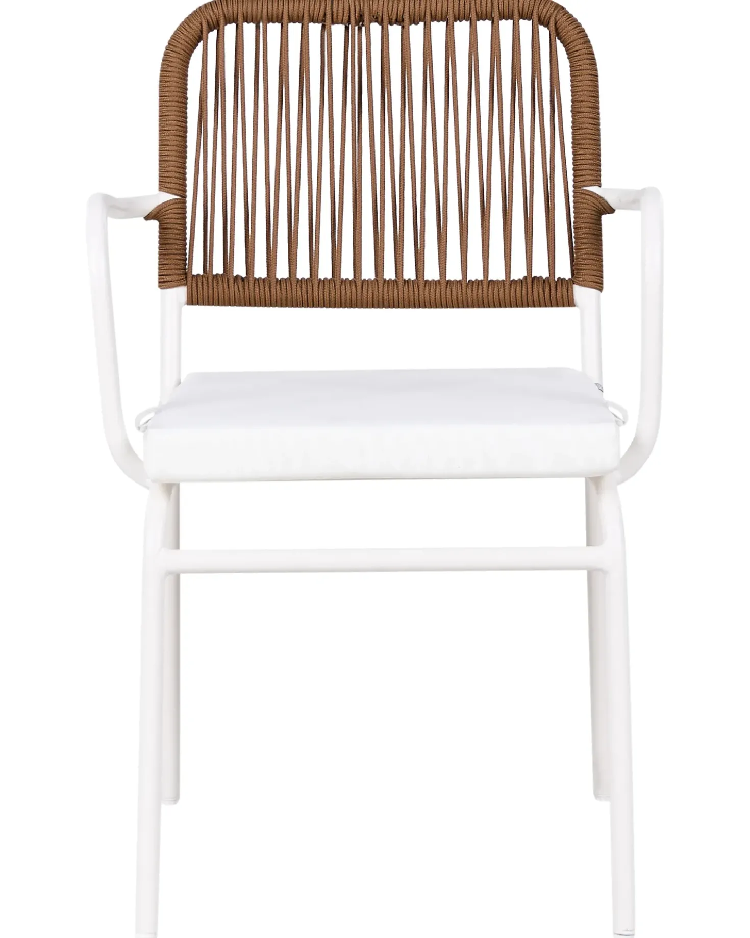 Set di 8 sedie da giardino con cuscini TACENO Metallo Bianco