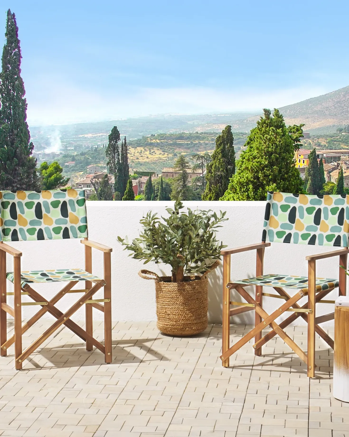 Set di 2 sedie da giardino CINE Legno d'acacia Multicolore