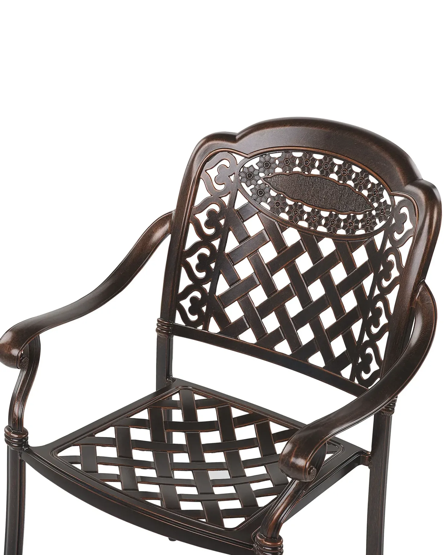 Set di 4 sedie da giardino con cuscini MANFRIA Metallo Marrone scuro