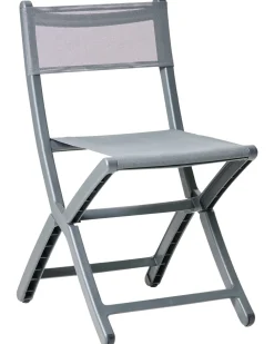 Set di 4 sedie da giardino TALCA Grigio scuro
