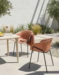 Set di 2 sedie da giardino METEORA Materiale sintetico Marrone