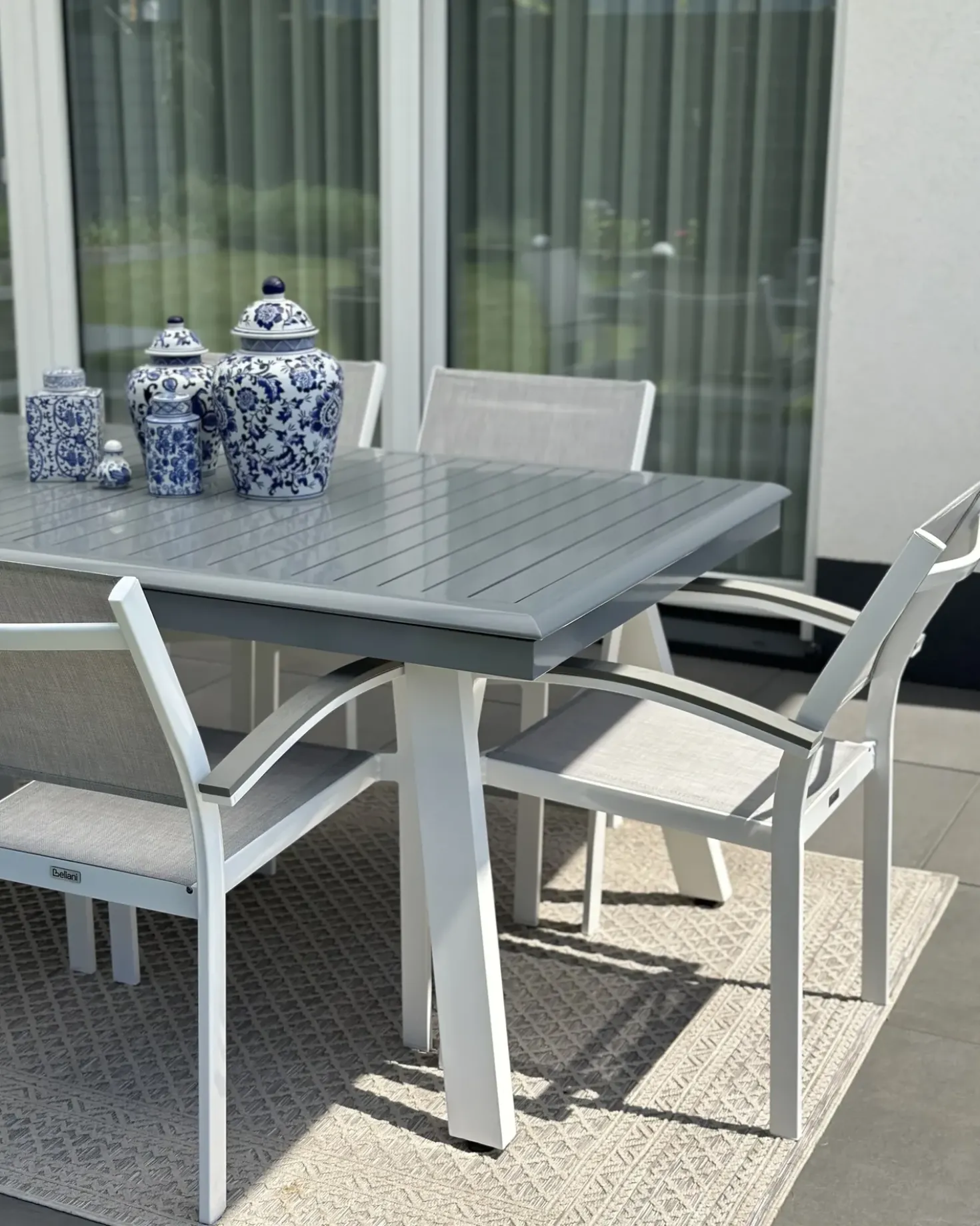 Set di 2 sedie da giardino PERETA Metallo Grigio