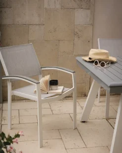 Set di 2 sedie da giardino PERETA Metallo Grigio