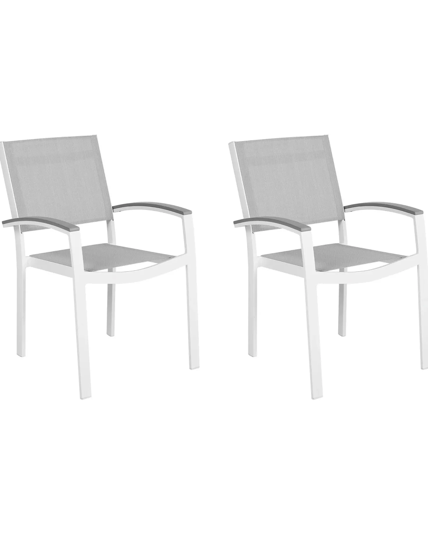 Set di 2 sedie da giardino PERETA Metallo Grigio
