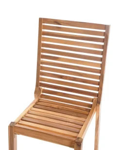 Set di 4 sedie da giardino OMBRIANO Legno di acacia certificato Marrone chiaro