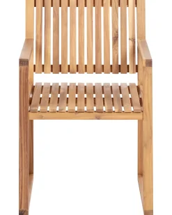 Set di 8 sedie da giardino con cuscini SASSARI II Legno di acacia certificato Verde