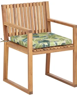 Set di 8 sedie da giardino con cuscini SASSARI II Legno di acacia certificato Verde