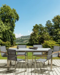 Set di 6 sedie da giardino COSOLETO Acciaio inox Grigio