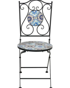 Set di 2 sedie da giardino AGGIUS Pieghevole Metallo Nero