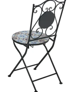 Set di 2 sedie da giardino AGGIUS Pieghevole Metallo Nero