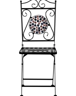 Set di 2 sedie da giardino CARPINO Metallo Nero