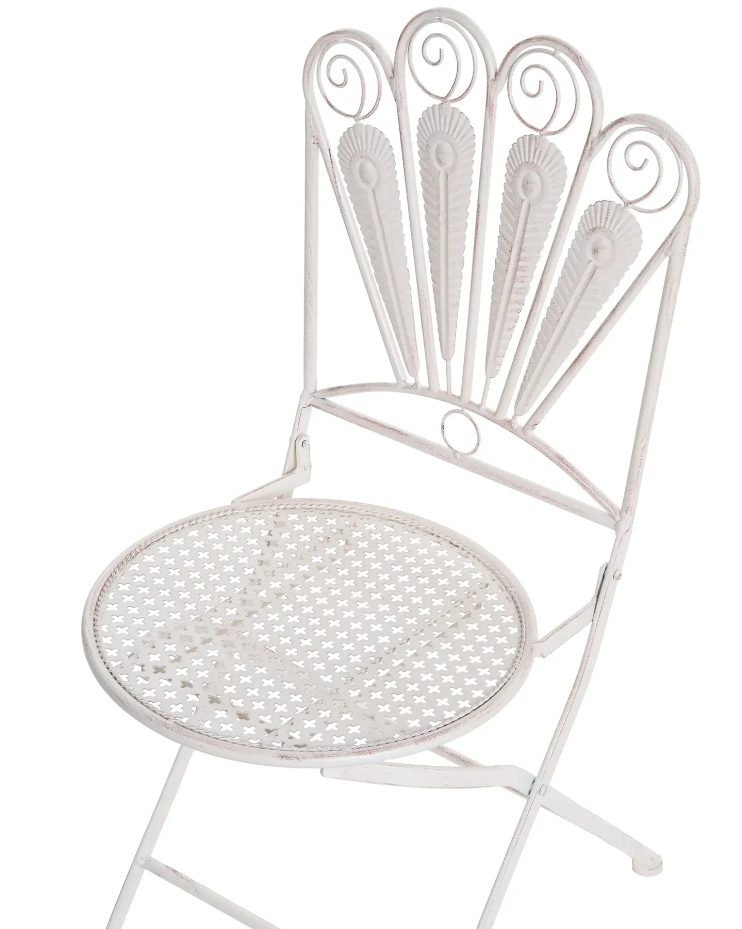 Set di 2 sedie da giardino PAVIA Pieghevole Metallo Bianco sporco