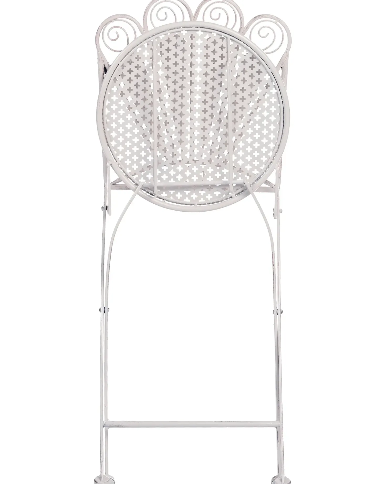 Set di 2 sedie da giardino PAVIA Pieghevole Metallo Bianco sporco