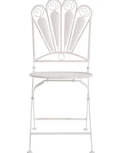 Set di 2 sedie da giardino PAVIA Pieghevole Metallo Bianco sporco