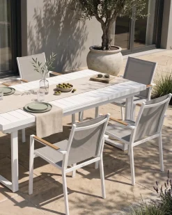 Set di 6 sedie da giardino BUSSETO Metallo Grigio