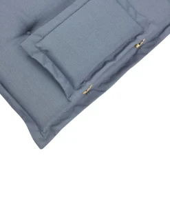 Set di 2 sedie da giardino con cuscini JAVA Legno d'acacia Blu