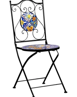 Set di 2 sedie da giardino CORIANO Pieghevole Metallo Nero