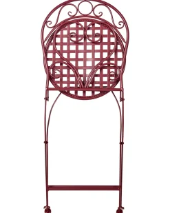 Set di 2 sedie da giardino ALBINIA Metallo Bordeaux