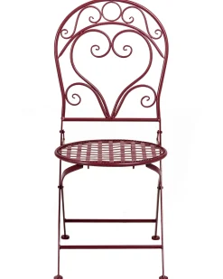 Set di 2 sedie da giardino ALBINIA Metallo Bordeaux