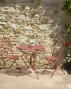 Set di 2 sedie da giardino ALBINIA Metallo Bordeaux