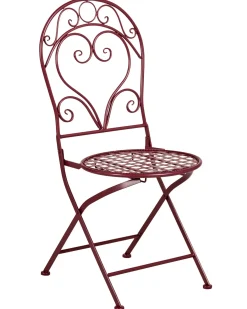 Set di 2 sedie da giardino ALBINIA Metallo Bordeaux