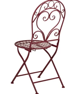 Set di 2 sedie da giardino ALBINIA Metallo Bordeaux