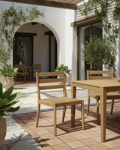 Set di 2 sedie da giardino CHIOGGIA Legno di acacia certificato Marrone chiaro