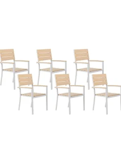 Set di 6 sedie da giardino COMO Beige