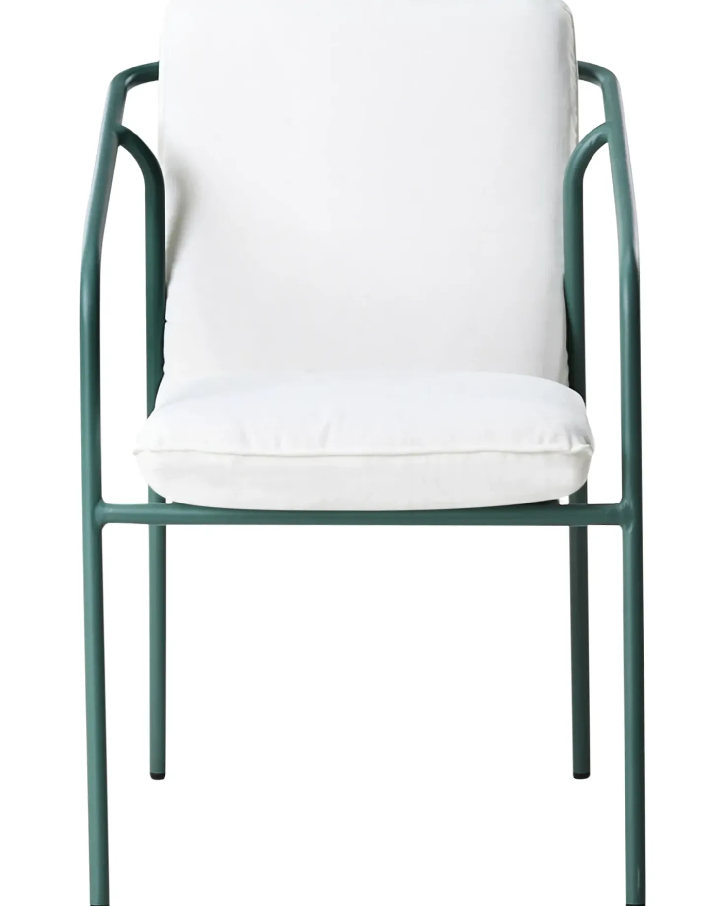 Set di 4 sedie da giardino con cuscini ASCIANO Metallo Verde