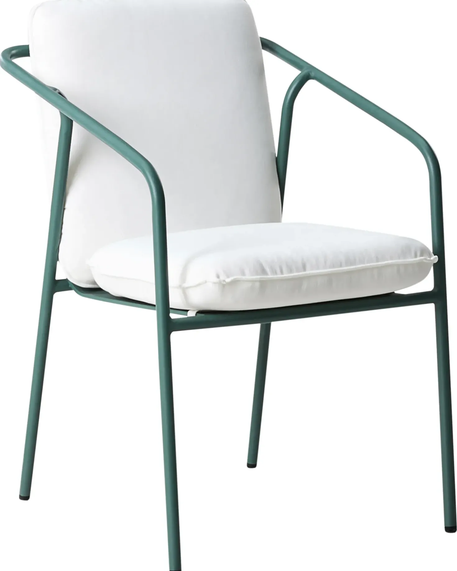 Set di 4 sedie da giardino con cuscini ASCIANO Metallo Verde