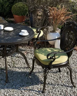 Set di 2 sedie da giardino con cuscini SAPRI Metallo Marrone scuro
