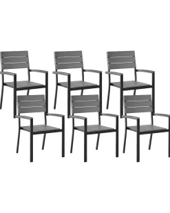 Set di 6 sedie da giardino COMO Grigio