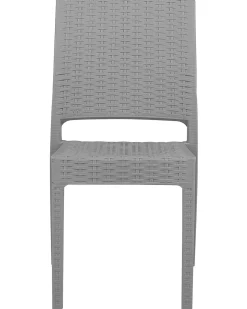 Set di 4 sedie da giardino FOSSANO Materiale sintetico Grigio chiaro