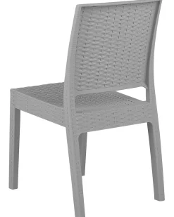 Set di 4 sedie da giardino FOSSANO Materiale sintetico Grigio chiaro