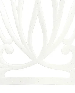 Set di 4 sedie da giardino con cuscini ANCONA Metallo Bianco sporco