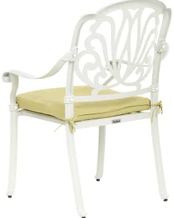 Set di 4 sedie da giardino con cuscini ANCONA Metallo Bianco sporco