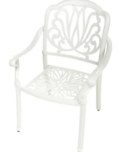 Set di 4 sedie da giardino con cuscini ANCONA Metallo Bianco sporco