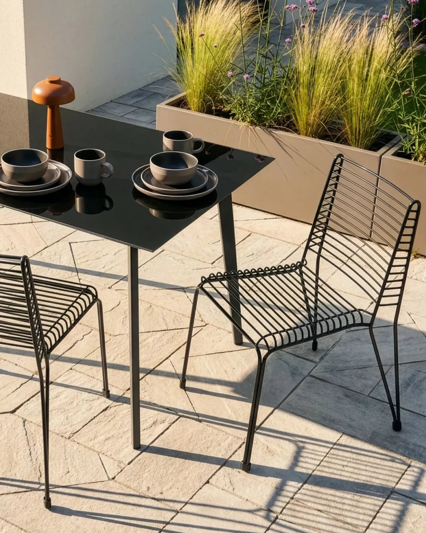 Set di 2 sedie da giardino CHIEVE Metallo Nero