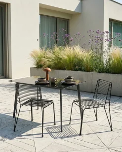 Set di 2 sedie da giardino CHIEVE Metallo Nero