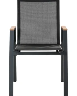 Set di 4 sedie da giardino TIANO Metallo Nero