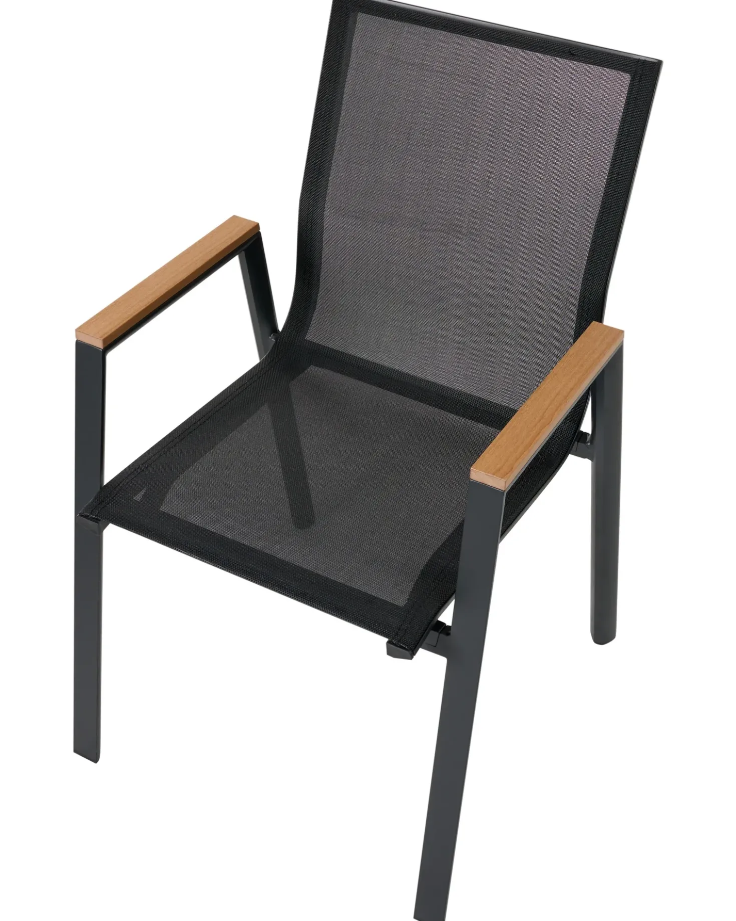 Set di 4 sedie da giardino TIANO Metallo Nero