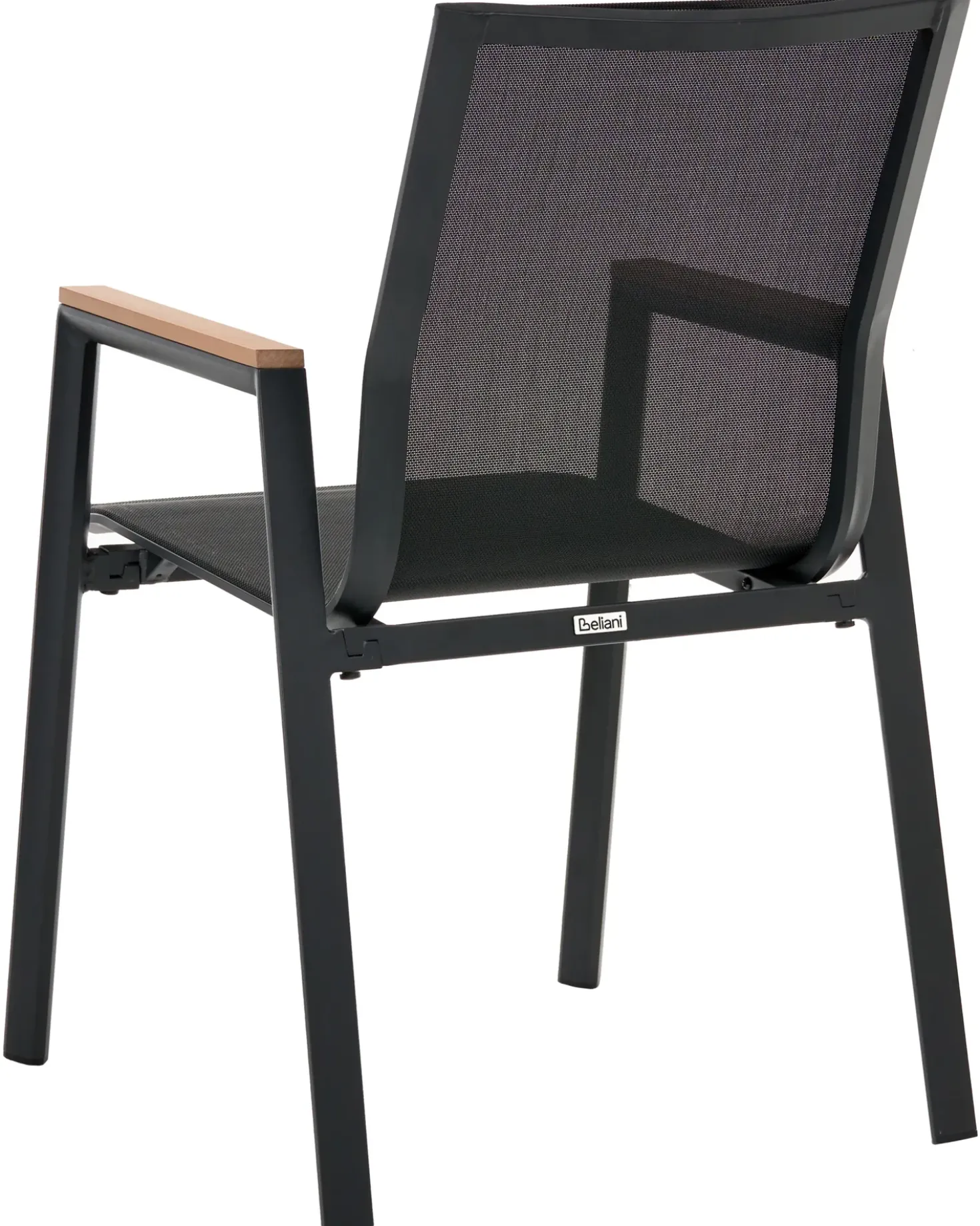 Set di 4 sedie da giardino TIANO Metallo Nero
