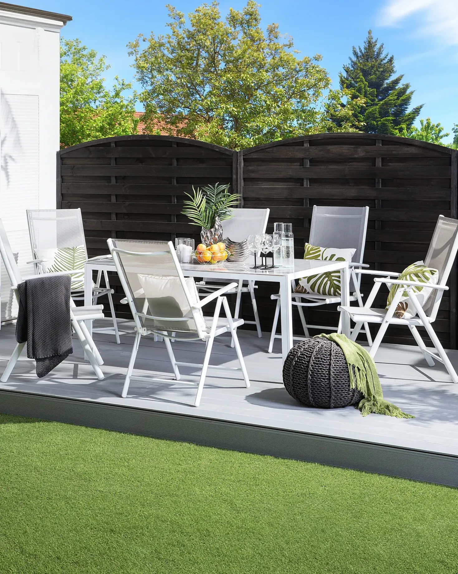 Set di 6 sedie da giardino CATANIA Metallo Grigio