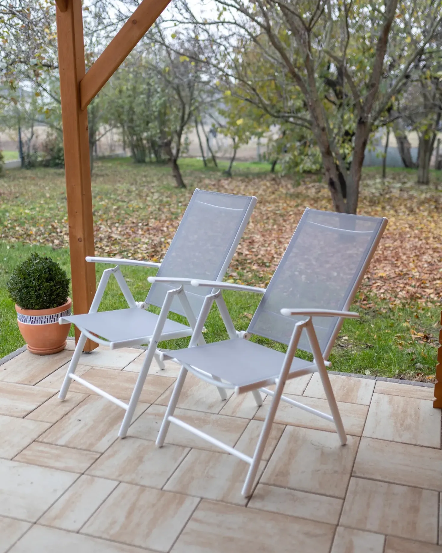 Set di 6 sedie da giardino CATANIA Metallo Grigio
