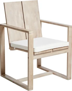 Set di 2 sedie da giardino con cuscini AZZANELLO Legno d'acacia Bianco sporco