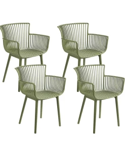 Set di 4 sedie da giardino PESARO Verde