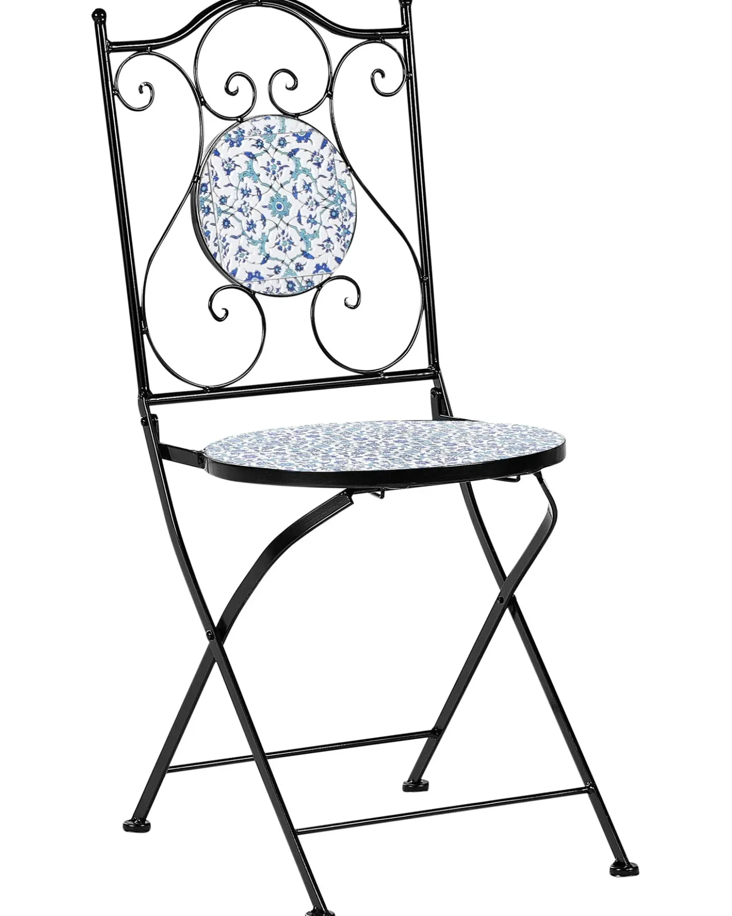 Set di 2 sedie da giardino CHAPECO Pieghevole Metallo Nero