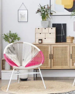 Set di 2 sedie da giardino ACAPULCO Rattan sintetico (PE) Fucsia