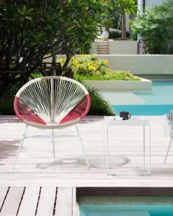Set di 2 sedie da giardino ACAPULCO Rattan sintetico (PE) Fucsia