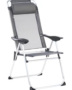 Set di 2 sedie da giardino ASINE Pieghevole Metallo Grigio